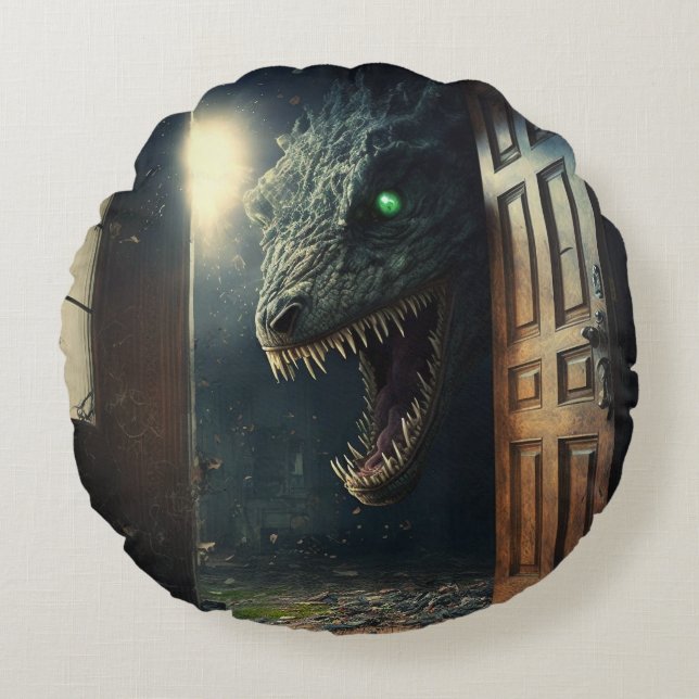 Monster lurk rundes kissen (Vorderseite)