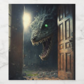 Monster lurk weinetikett (Einzelnes Label)