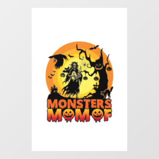 Monster-Mama Halloween-Monster-Geist Skelett Spoo Fensteraufkleber