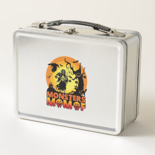 Monster-Mama Halloween-Monster-Geist Skelett Spoo Metall Brotdose