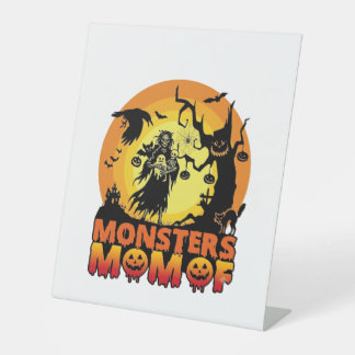 Monster-Mama Halloween-Monster-Geist Skelett Spoo Sockelschild