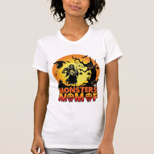 Monster-Mama Halloween-Monster-Geist Skelett Spoo T-Shirt