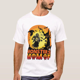 Monster-Mama Halloween-Monster-Geist-Skelett-Spoo T-Shirt