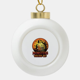 Monster-Mama Halloween-Skelett-Kürbis-Eule Gruseli Keramik Kugel-Ornament