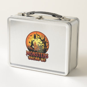 Monster-Mama Halloween-Skelett-Kürbis-Eule Gruseli Metall Brotdose