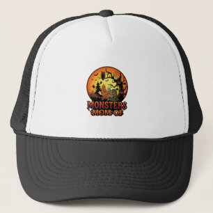 Monster-Mama Halloween-Skelett-Kürbis-Eule Gruseli Truckerkappe