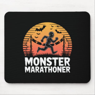 Monster Marathoner Halloween Mummy Runner Mousepad