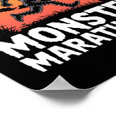Monster Marathoner Halloween Mummy Runner Poster (Ecke)