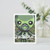 Monster Mascot Postkarte (Stehend Vorderseite)