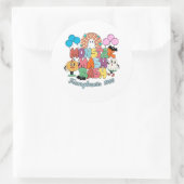 Monster-Mash-Bash-Circle-Aufkleber Runder Aufkleber (Tasche)