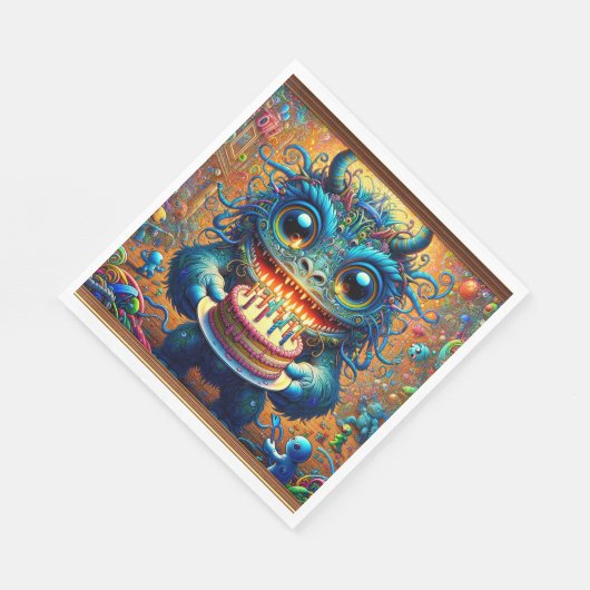 MONSTER MASH BIRTHDAY SERVIETTE (Ecke)