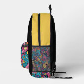 Monster Mash Black und Gold Bedruckter Rucksack (Rechts)