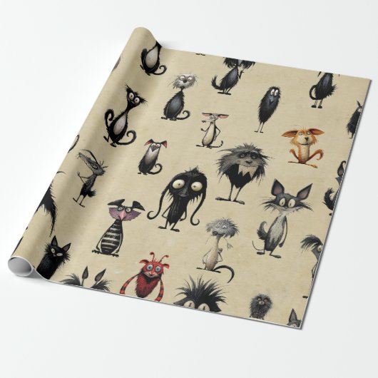 Monster Mash Geschenkpapier (Ungerollt)