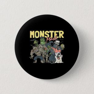 Monster Mash glücklich Halloween Spooky Season Tri Button