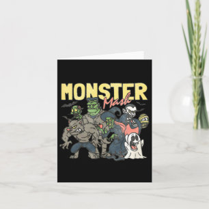 Monster Mash glücklich Halloween Spooky Season Tri Karte