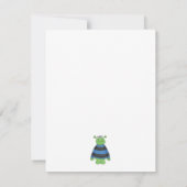 Monster-Mash ・ Grünes Drei-Mit Augen Monster Einladung (Rückseite)