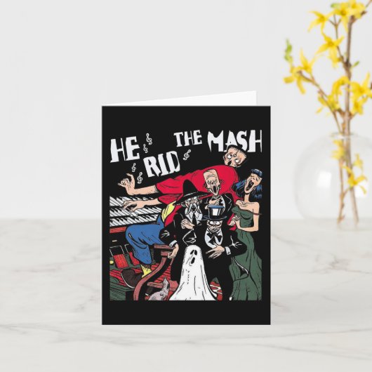 Monster Mash Halloween Ghoul Ghost Karte (Gelbe Blume)