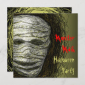 Monster Mash Halloween-Party Einladung Mama Head (Vorne/Hinten)
