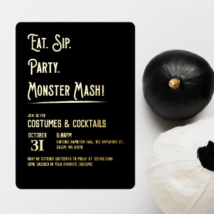 Monster Mash Halloween-Party Folieneinladung