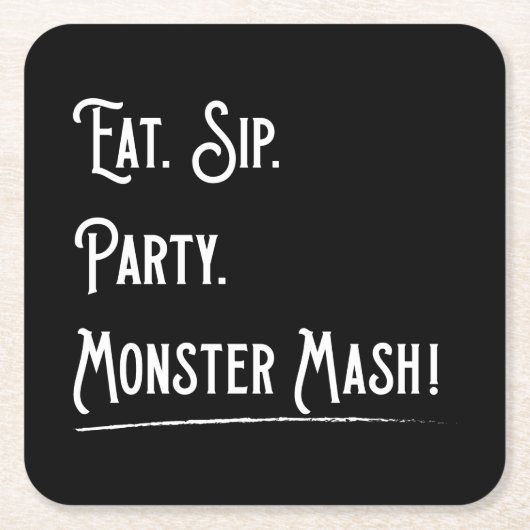 Monster Mash Halloween-Party Paper Untersetzer (Vorderseite)