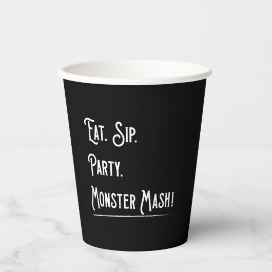 Monster Mash Halloween-Party Pappbecher (Vorderseite)