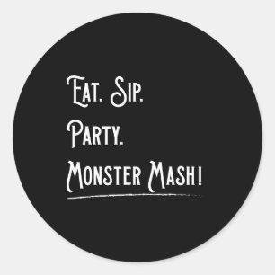 Monster Mash Halloween Runder Aufkleber
