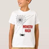Monster Mash Halloween Spiderweb T-Shirt (Vorderseite)