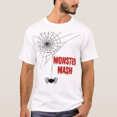 Monster Mash Halloween Spiderweb T-Shirt (Vorderseite)