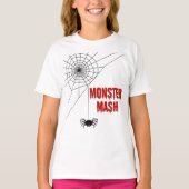 Monster Mash Halloween Spiderweb T-Shirt (Vorderseite)