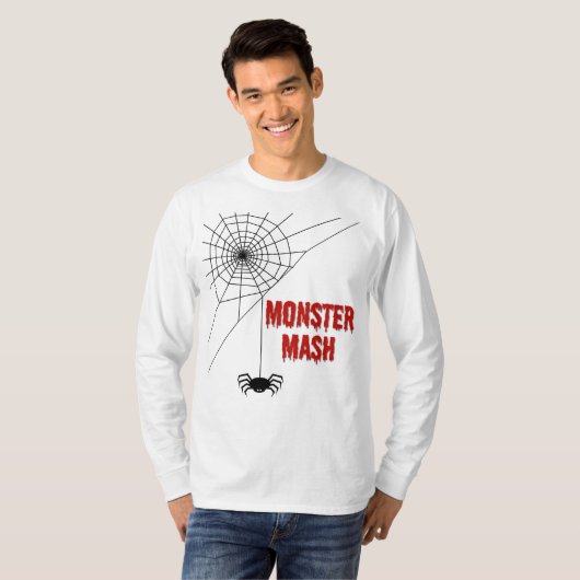 Monster Mash Halloween Spiderweb T-Shirt (Vorne ganz)