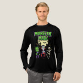 Monster Mash Halloween T-Shirt | Retro Classic  Tri-Blend Shirt (Volle Vorderseite)