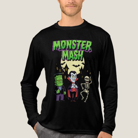 Monster Mash Halloween T-Shirt | Retro Classic  Tri-Blend Shirt (Vorderseite)