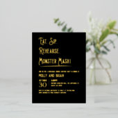 Monster Mash Hochzeit Probe Folie Einladungspostkarte (Stehend vorne)
