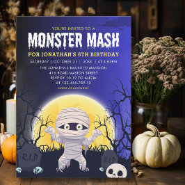 Monster Mash Kids Birthday Party Halloween Einladung