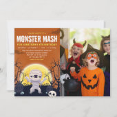 Monster Mash Kids Birthday Party Halloween Einladung (Vorderseite)