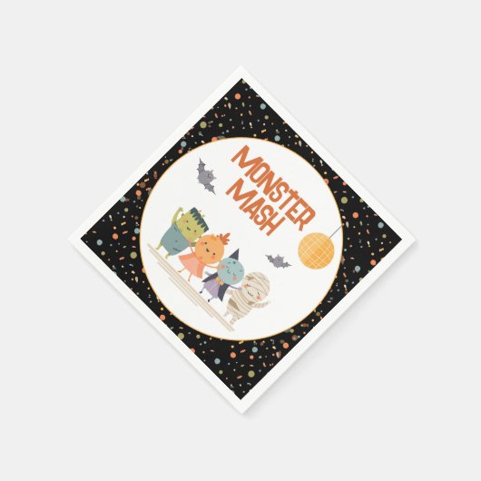 Monster Mash Kids Halloween Serviette (Ecke)