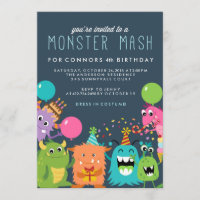MONSTER MASH KINDERGEBURTSTAG PARTY EINLADUNG lade