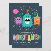 MONSTER MASH KINDERGEBURTSTAG PARTY EINLADUNG lade (Vorne/Hinten)