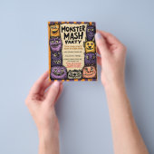 "Monster Mash Party" mit Niedlichen Monstern Flyer (Gruppe)