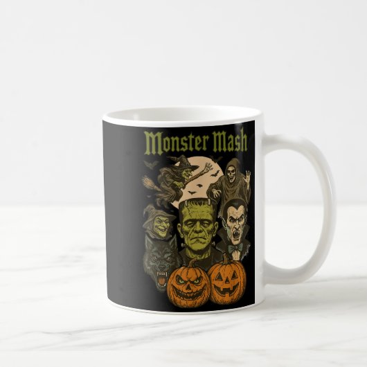 Monster Mash Retro Halloween Funny Monster Soky Wo Kaffeetasse (Rechts)
