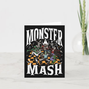 Monster Mash Retro Halloween Funny Monster Spooky Karte