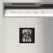 Monster Mash Retro Halloween Funny Monster Spooky Magnet (In Situ (Geschirrspüler))