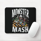 Monster Mash Retro Halloween Funny Monster Spooky Mousepad (Mit Mouse)