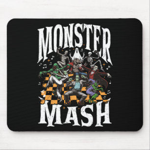 Monster Mash Retro Halloween Funny Monster Spooky Mousepad