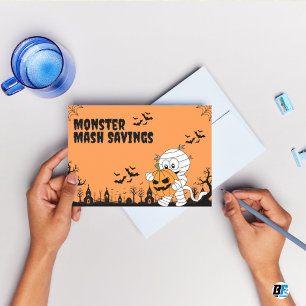 Monster Mash Sparen - Frohes Halloween  Postkarte