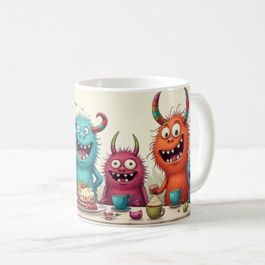 Monster Mash Tee Bash Kaffeetasse (VorderseiteRechts)