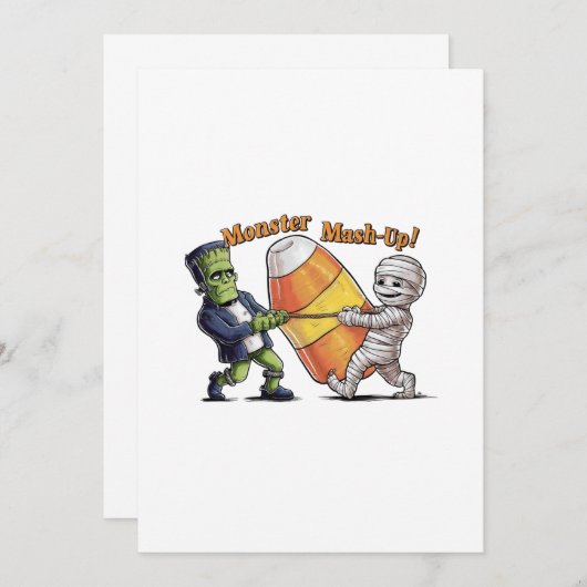 Monster Mash-Up! Einladung (Vorne/Hinten)