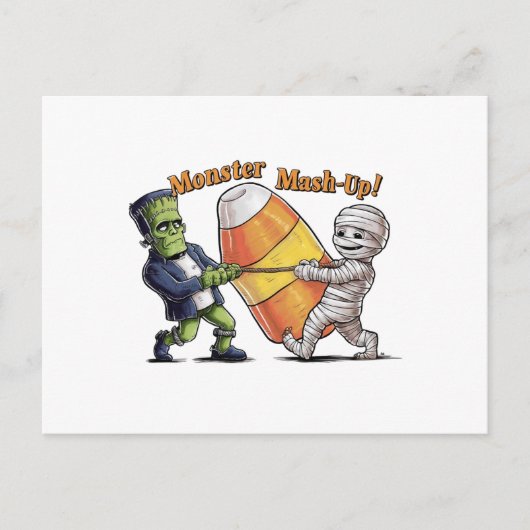 Monster Mash-Up! Postkarte (Vorderseite)