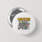 Monster Mash Vintag Ghost Halloween Funny Button (Vorne & Hinten)