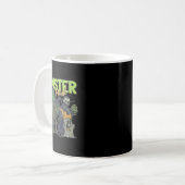 Monster Mash Vintag Ghost Halloween Funny Kaffeetasse (Vorderseite Links)